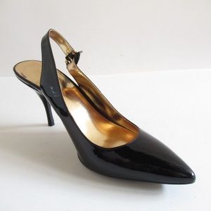 NIB Coach Angela Black Patent Slingback Pumps 6.5